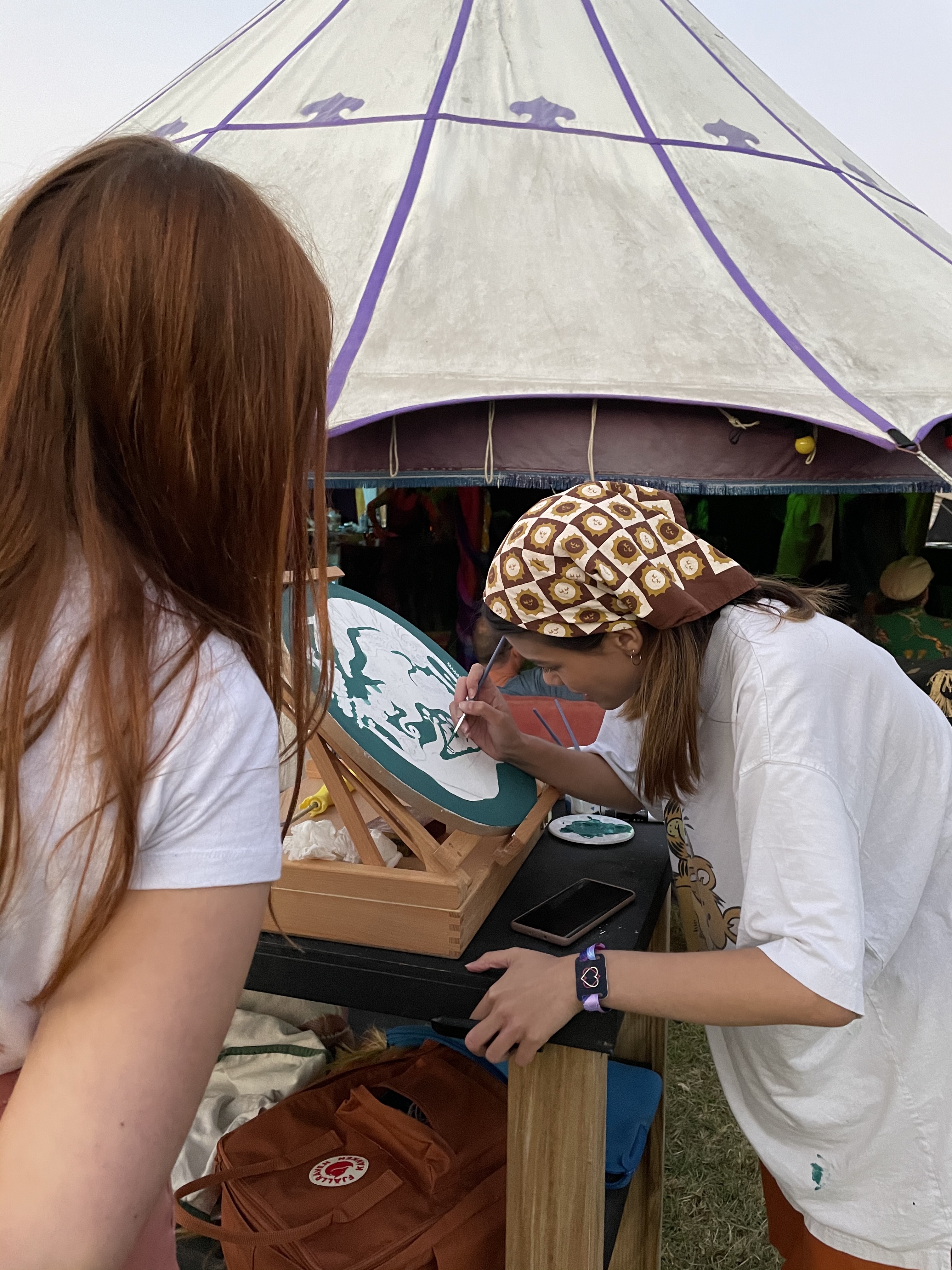 Young artists creating work at Earth Beat festival